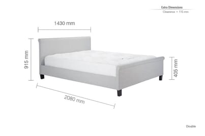 An image for Stratus Grey Fabric Bed