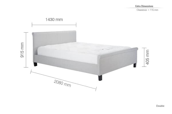 An image for Birlea Stratus Grey Fabric Bed