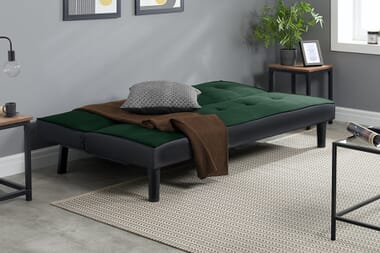 An image for Birlea Aurora Emerald Green Velvet Sofa Bed