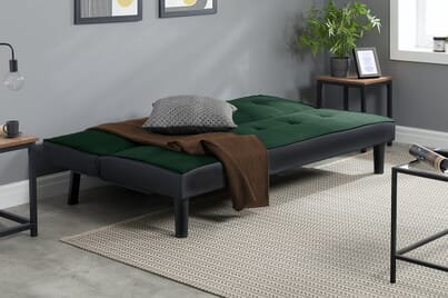 An image for Aurora Emerald Green Velvet Sofa Bed