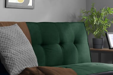 An image for Birlea Aurora Emerald Green Velvet Sofa Bed