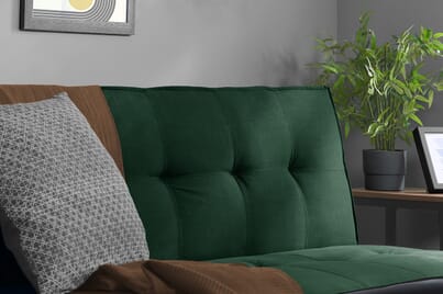 An image for Aurora Emerald Green Velvet Sofa Bed