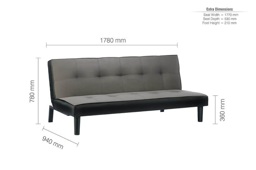 An image for Aurora Grey Velvet Sofa Bed