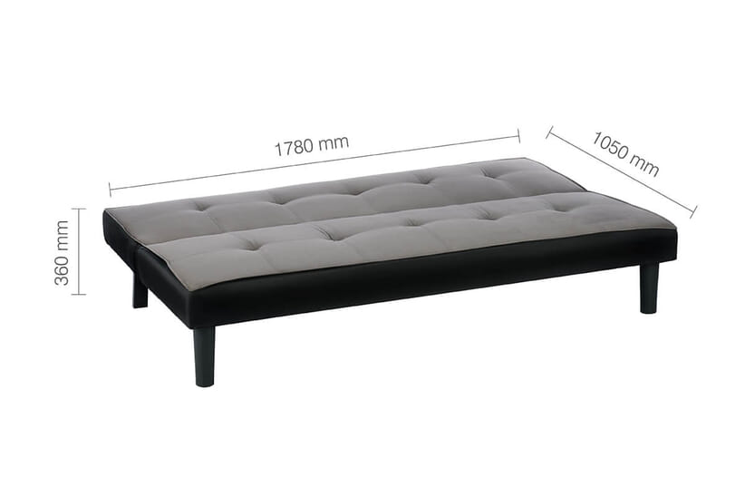 An image for Aurora Grey Velvet Sofa Bed