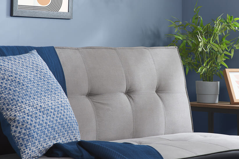 An image for Aurora Grey Velvet Sofa Bed