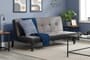 Aurora Grey Velvet Sofa Bed