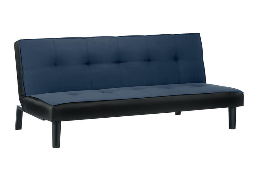 An image for Aurora Midnight Blue Velvet Sofa Bed