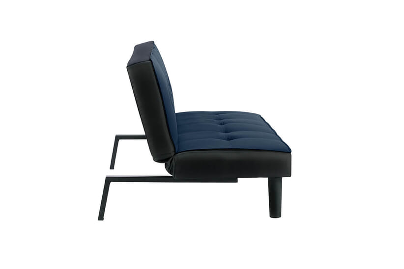 An image for Aurora Midnight Blue Velvet Sofa Bed