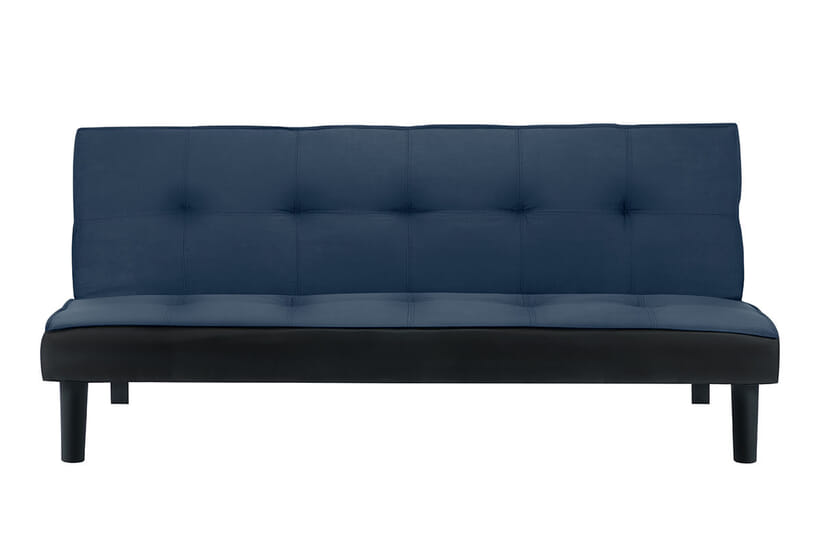 An image for Aurora Midnight Blue Velvet Sofa Bed