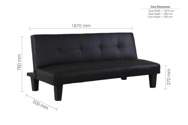 An image for Birlea Franklin Black Sofa Bed