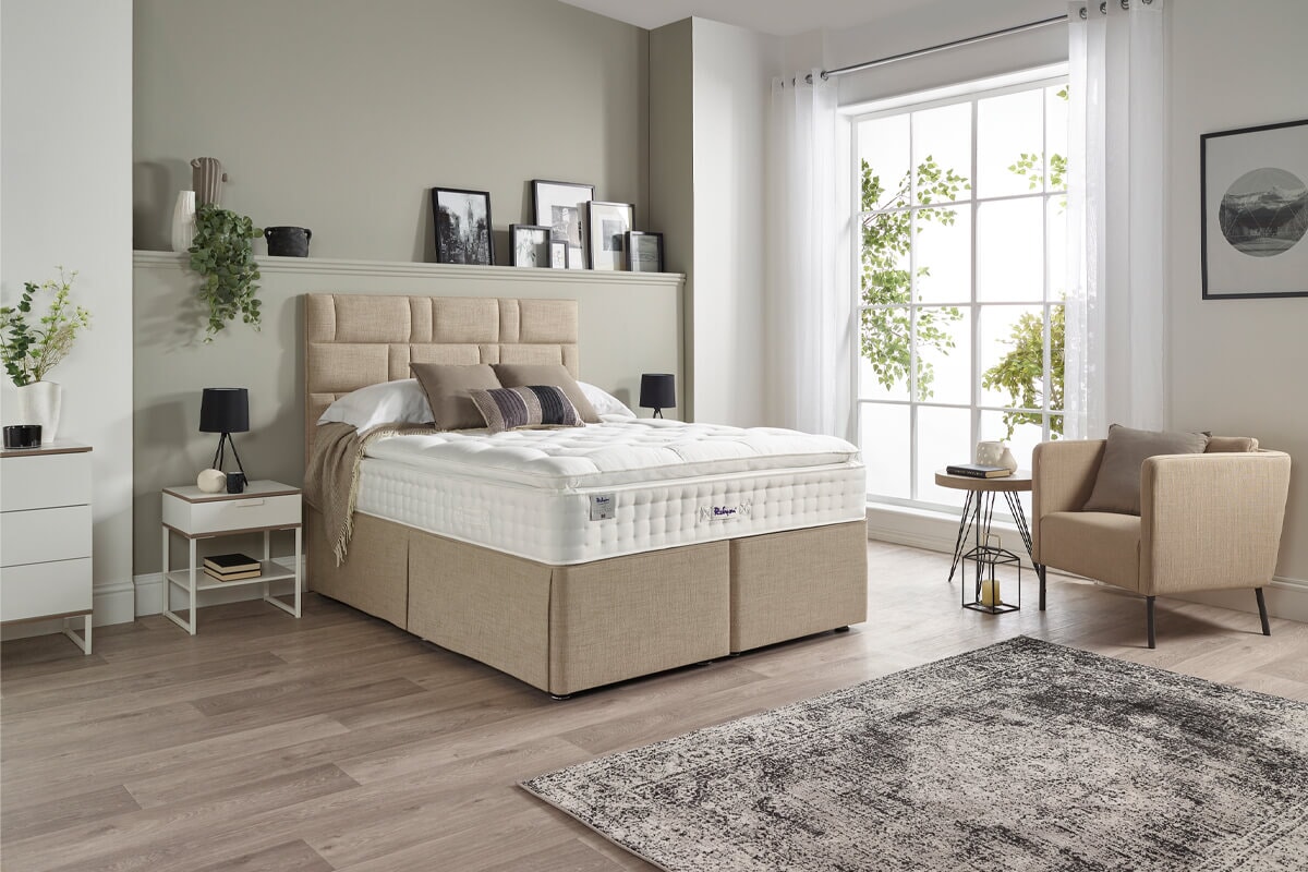Relyon Natural Luxury Supreme 2150 Pillow Top Mattress + Premium Divan Bed An image for Relyon Natural Luxury Supreme 2150 Pillow Top Mattress + Premium Divan Bed