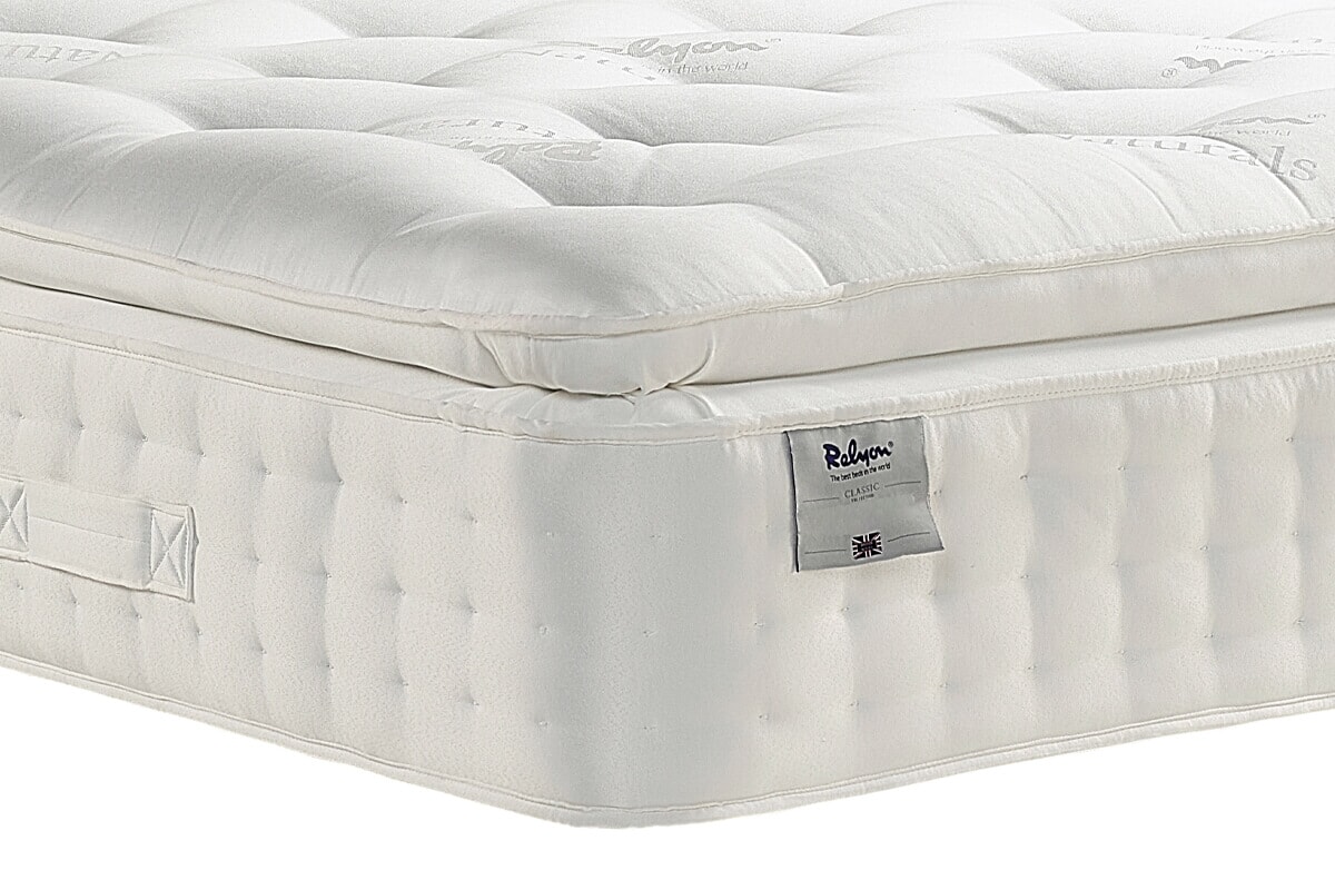 Relyon Natural Luxury Supreme 2150 Pillow Top Mattress + Premium Divan Bed An image for Relyon Natural Luxury Supreme 2150 Pillow Top Mattress + Premium Divan Bed