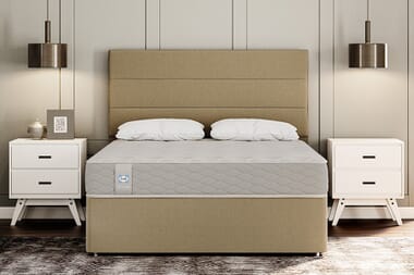 An image for Sealy Ortho Plus Silver Memory Mattress  + Premium Divan Bed