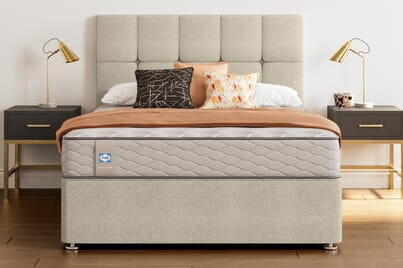 An image for Sealy Ortho Plus Silver Memory Mattress  + Premium Divan Bed