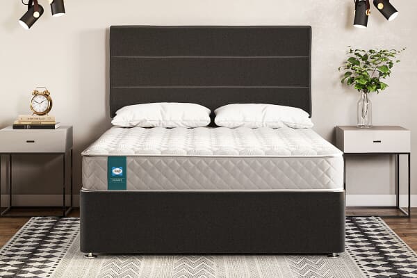 An image for Sealy Enhance Chrome Pocket Geltex® Mattress + Premium Divan Bed