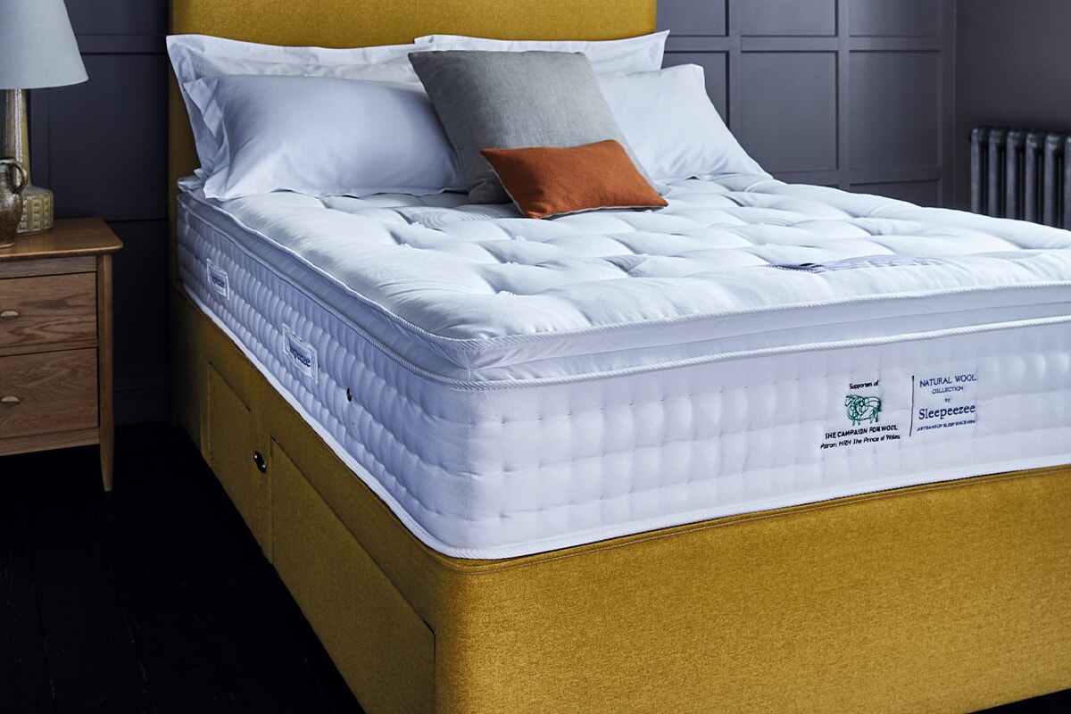 Sleepeezee Wool Supreme 2400 Mattress + Premium Divan Bed An image for Sleepeezee Wool Supreme 2400 Mattress + Premium Divan Bed