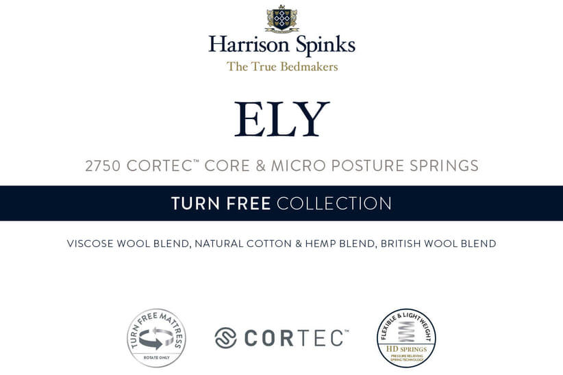 An image for Harrison Spinks Ely Ortho 2750 Mattress + Premium Divan Bed
