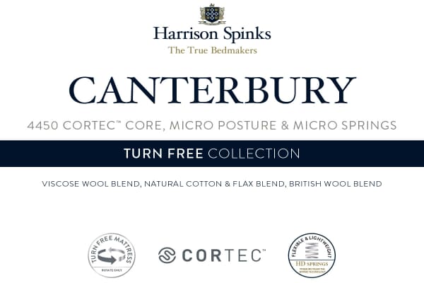 An image for Harrison Spinks Canterbury 4450 Pocket Natural Mattress + Premium Divan Bed
