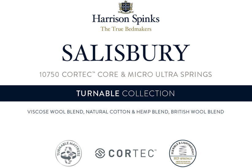 An image for Harrison Spinks Salisbury 10750 Mattress + Premium Divan Bed