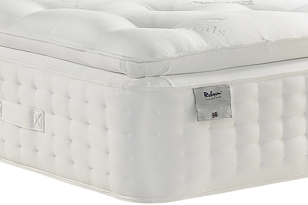 Relyon Sophia 3000 Pillow Top Mattress + Premium Divan Bed An image for Relyon Sophia 3000 Pillow Top Mattress + Premium Divan Bed