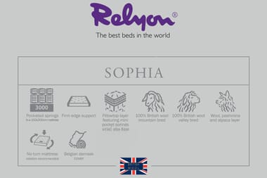 An image for Relyon Sophia 3000 Pillow Top Mattress + Premium Divan Bed