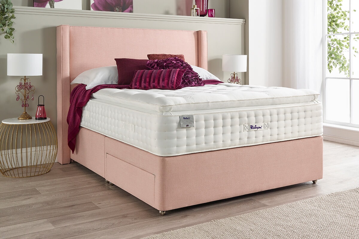 Relyon Sophia 3000 Pillow Top Mattress + Premium Divan Bed An image for Relyon Sophia 3000 Pillow Top Mattress + Premium Divan Bed