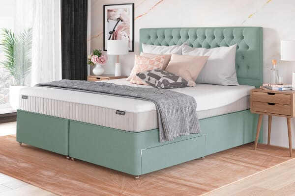 An image for Dunlopillo Orchid Mattress + Premium Divan Bed