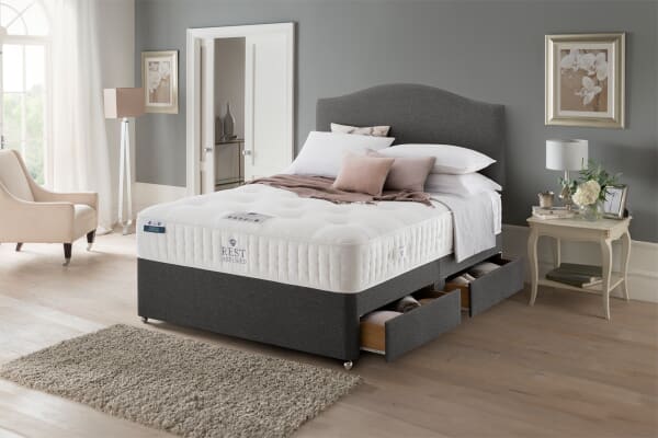 An image for Rest Assured Northington 2000 Pocket Natural Mattress + Premium Divan Bed