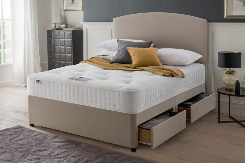 An image for Rest Assured Novaro Ortho 1000 Pocket Mattress + Premium Divan Bed