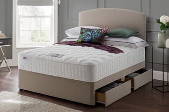 A product image for the Rest Assured Minerva 2000 Pocket Silk Mattress + Premium Divan Bed