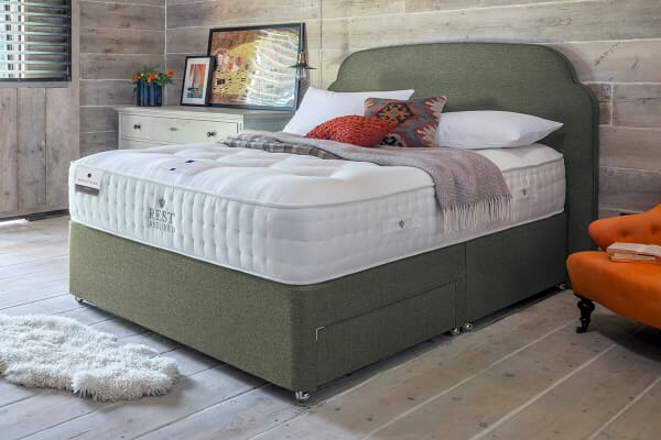 An image for Rest Assured British Wool 2000 Pocket Firmer Mattress + Premium Divan Bed