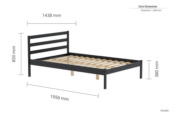 An image for Birlea Luka Black Bed