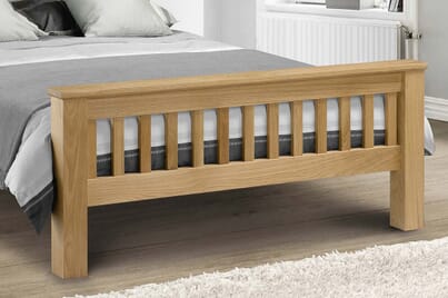 An image for Julian Bowen Corsica High Foot End Oak Bed