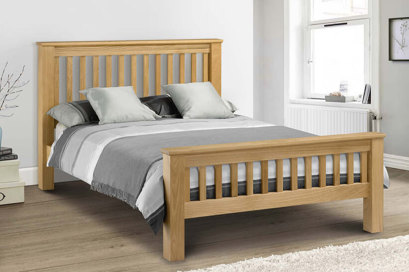 An image for Julian Bowen Corsica High Foot End Oak Bed