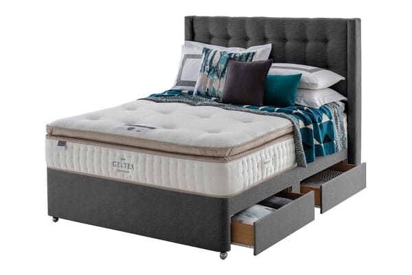 An image for Silentnight Premier Geltex® Pillow Top Mattress + Premium Divan Bed