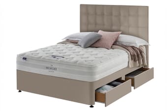 A product image for the Silentnight Miracoil Memory Mattress + Premium Divan Bed