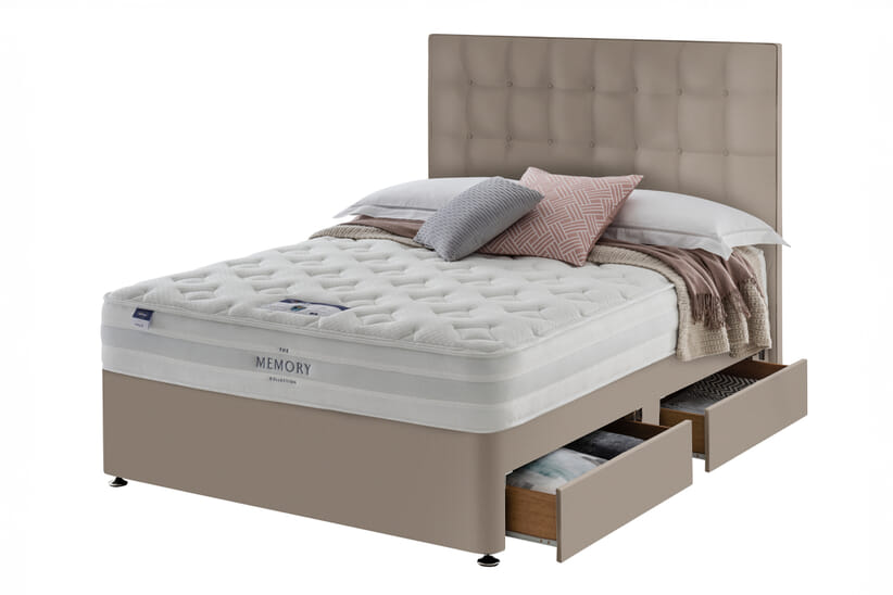 An image for Silentnight Miracoil Memory Mattress + Premium Divan Bed