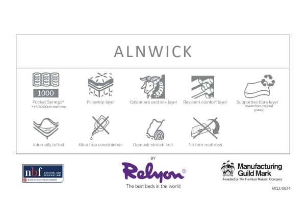 An image for Relyon Alnwick Luxury Pillow Top Mattress