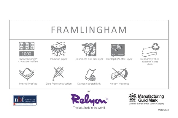 An image for Relyon Framlingham Luxury Pillow Top Mattress