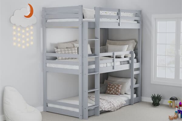 An image for Birlea Tressa Grey Triple Bunk Bed