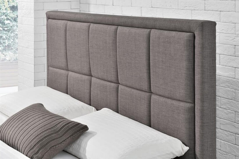 An image for Hannover Grey Fabric Ottoman Bed