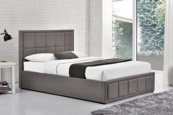 An image for Birlea Hannover Grey Fabric Ottoman Bed
