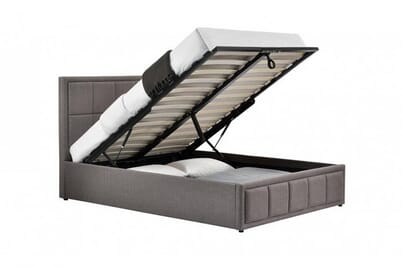 An image for Hannover Grey Fabric Ottoman Bed