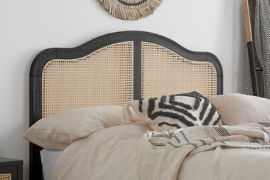 An image for Birlea Leonie Rattan Black Bed