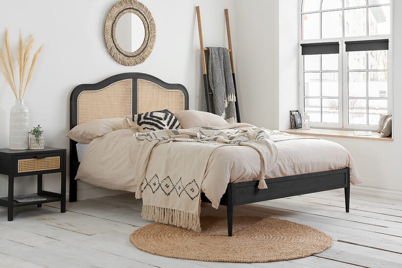 An image for Leonie Rattan Black Bed