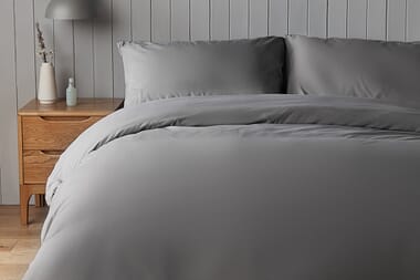 An image for Silentnight Supersoft Pillowcase Pair - Charcoal