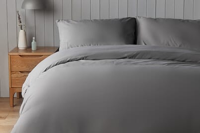 An image for Silentnight Supersoft Pillowcase Pair - Charcoal
