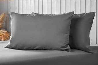 A product image for the Silentnight Supersoft Pillowcase Pair - Charcoal