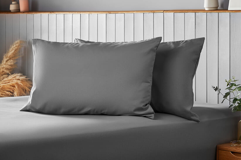 An image for Silentnight Supersoft Duvet Cover Set - Charcoal