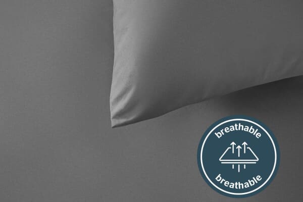 An image for Silentnight Supersoft Duvet Cover Set - Charcoal